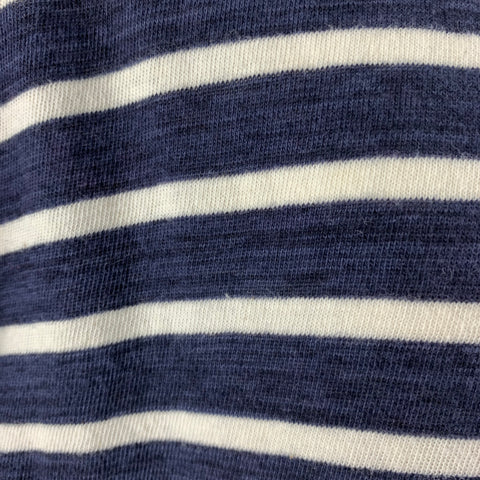 FAITH CONNEXION Size M Navy White Stripe Cotton Long Sleeve T-shirt