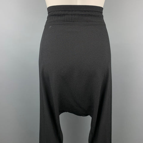 VANESSA BRUNO Talla 4 Pantalón de vestir con cordón de poliéster texturizado negro