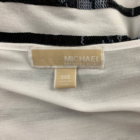 MICHAEL by MICHAEL KORS Size XXS White Rayon Pullover Sweater
