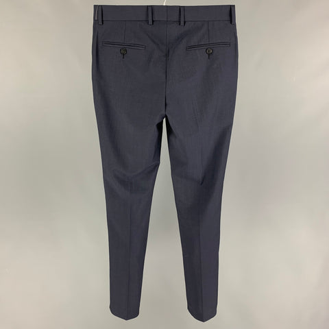 THE KOOPLES Taille 28 Pantalon habillé en laine mohair bleu marine avec braguette zippée