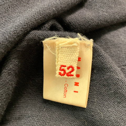 MARNI Size L Navy Cotton Pullover