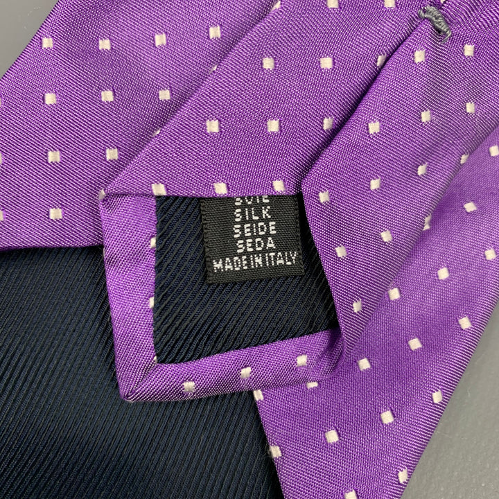 BAGUTTA Cravate en soie à pois violets