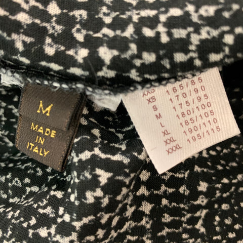 LOUIS VUITTON Size M Black Grey Print Crew-Neck T-shirt