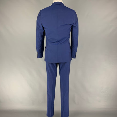 PAUL SMITH Size 38 Blue Wool Mohair Notch Lapel Suit