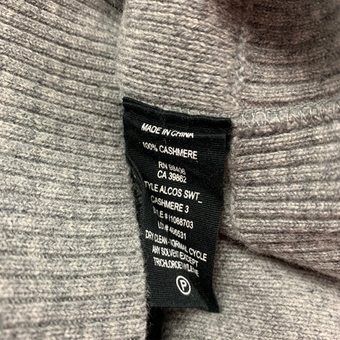 THEORY Size M Grey Knitted Cashmere Crew-Neck Sweater