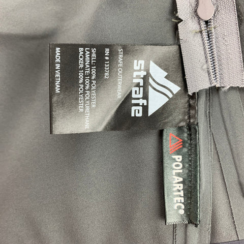 STRAFE Polartec Size S Grey Waterproof Polyester Hooded Jacket