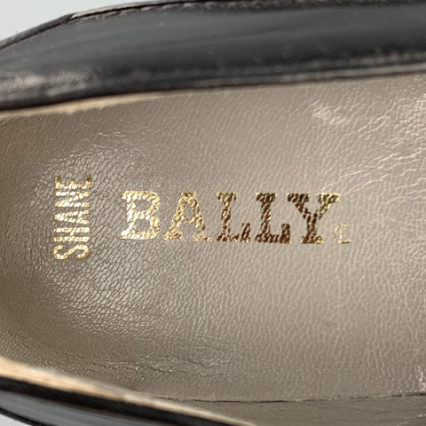 BALLY Size 8 Black Leather Eyelash Fringe Loafers