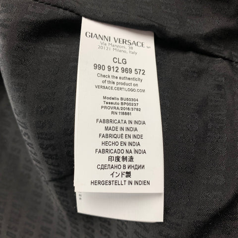 VERSUS by GIANNI VERSACE Size 38 Black Leather Biker Vest