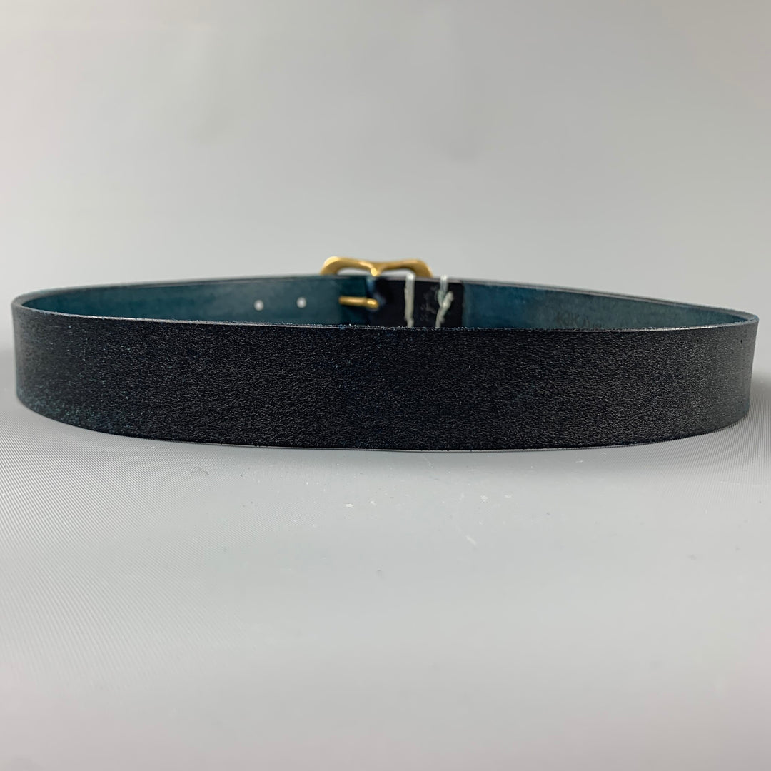KIKA NY Waist Size 33 Dark Navy Leather Belt