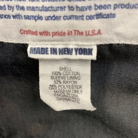 ENGINEERED GARMENTS Size XL Slate Cotton Side Tabs Jacket