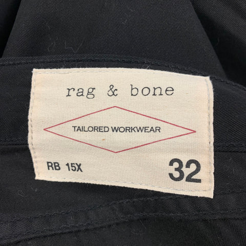 RAG & BONE Size 32 Black Cotton Slim Straight Button Fly Jeans