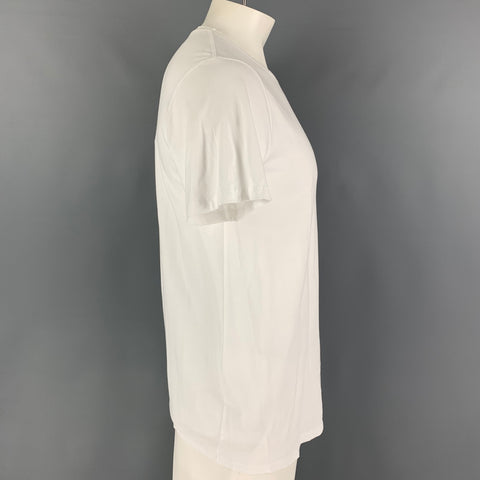 BALMAIN Size XL White Cotton T-shirt