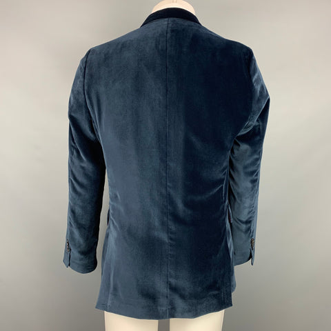 PAUL SMITH Soho Fit Size 40 Regular Navy Velvet Notch Lapel Sport Coat