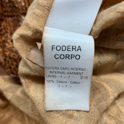 GIORGIO BRATO Size 6 Brown Perforated Button Up Jacket