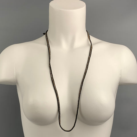 CHAN LUU Brown Leather Sterling Silver Necklace