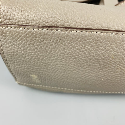 COACH Sac fourre-tout en cuir grainé gris
