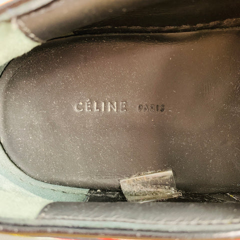 CELINE Size 6 Multi-Color Fabric Stripe Slip On Sneakers