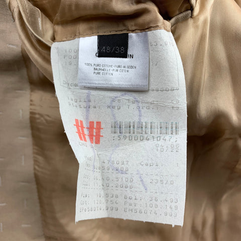 CALVIN KLEIN COLLECTION Taille 38 Manteau de sport en coton imprimé kaki