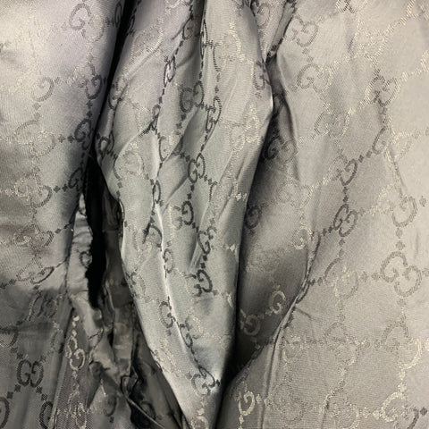 GUCCI Size 42 Grey Black Velvet Shawl Collar Sport Coat