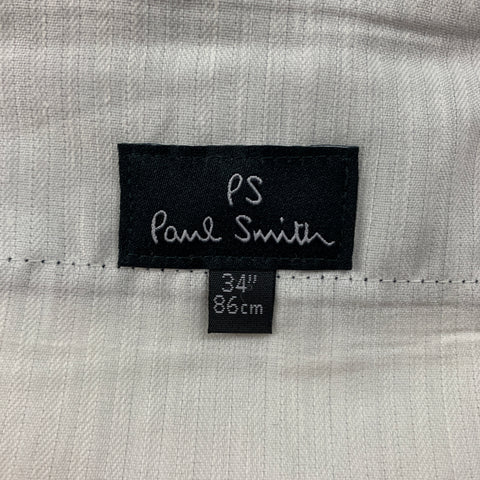 PAUL SMITH Size 34 Charcoal Flat Front Dress Pants