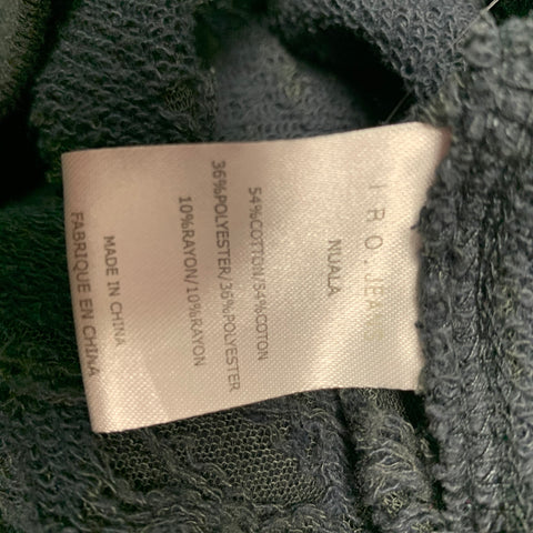 IRO Nuala Size S Slate Grey Distressed Cotton Blend Sleeveless Pullover