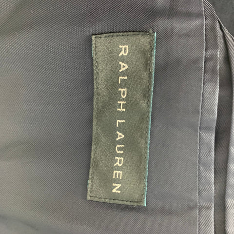 RALPH LAUREN Black Label Size 42 Regular Navy Cotton Notch Lapel Suit