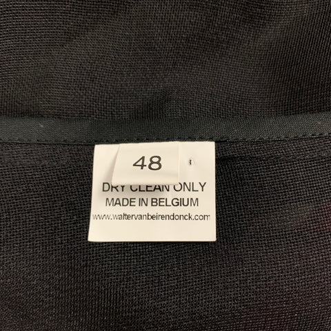 WALTER VAN BEIRENDONCK SS 16 Taille 38 Veste en soie multicolore noire