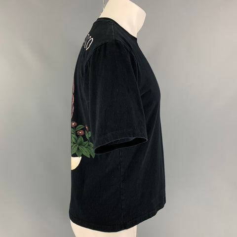 LOEWE Size S Black Morris Fox Graphic Cotton T-shirt