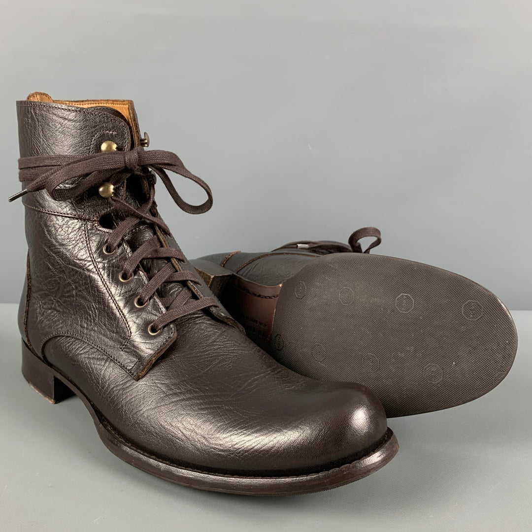 JOHN VARVATOS Size 9.5 Brown Leather Boots