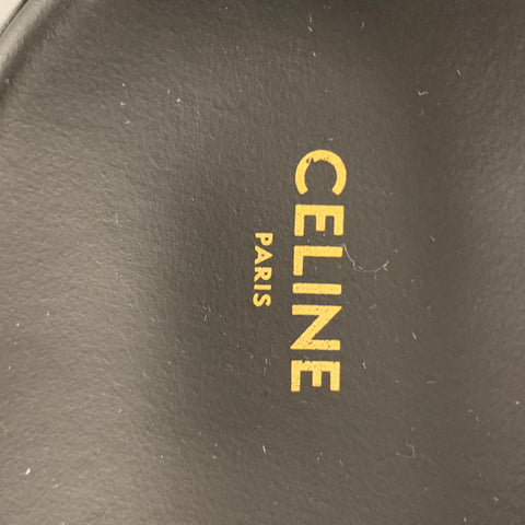 CELINE Taille 8 Sandales Gladiateur En Cuir Noir