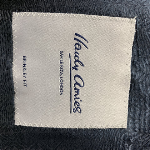 HARDY AMIES Size 44 Black Mixed Fabrics Wool / Mohair Sport Coat