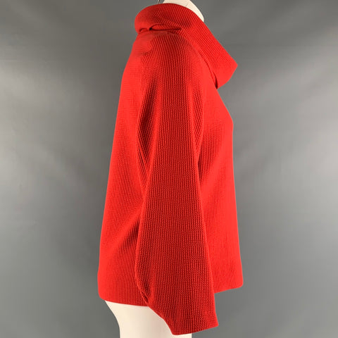 FLIC. COPAINE Taille S Haut décontracté en mélange de polyester rouge à col bénitier