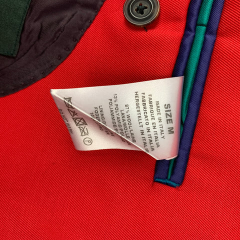 PAUL SMITH Abrigo rojo con solapa de muesca en mezcla de lana talla M