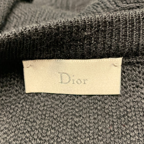 DIOR HOMME Size XS Black Knit Virgin Wool V-Neck Pullover