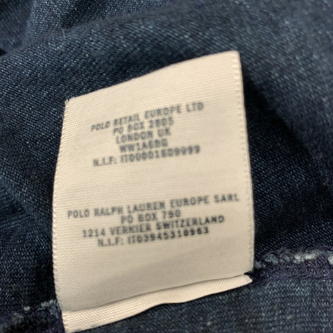 RRL by RALPH LAUREN Size M Indigo Solid Cotton One pocket T-shirt