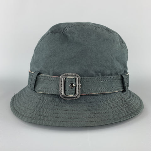 BURBERRY Size L Navy Cotton Belt Strap Bucket Hat