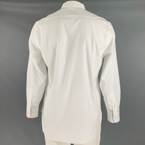 BURBERRY LONDON Size XL White Cotton Elastane Long Sleeve Shirt
