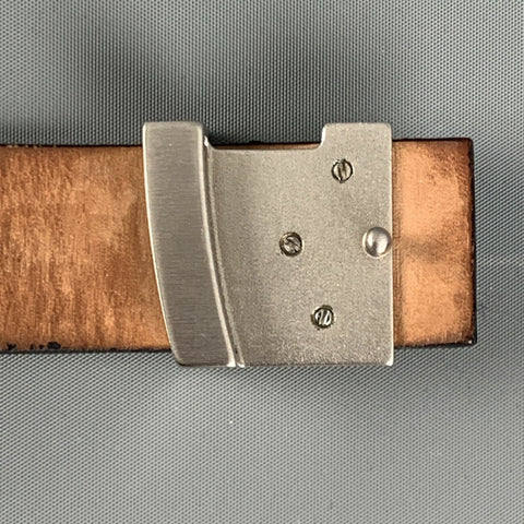 LOUIS VUITTON Size 36 Black Solid Leather Belt