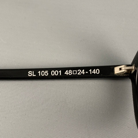 Lunettes de vue rondes en acétate noir SAINT LAURENT