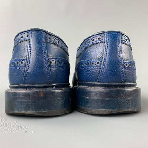 FLORSHEIM for Duckie Brown Size 10.5 Royal Blue Perforated Leather Lace Up Shoes