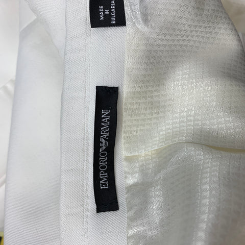 EMPORIO ARMANI Size 38 Regular White Viscose Blend Sport Coat