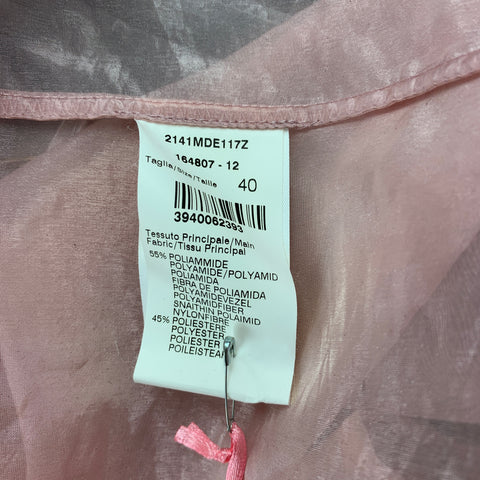 Blusa con botones de poliamida transparente rosa talla 6 de MSGM