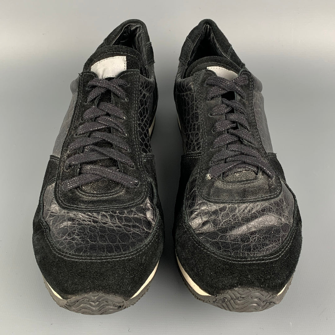 OUR LEGACY Size 11 Black Leather Sneakers