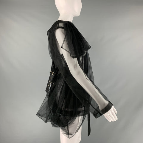 COMME des GARCONS Size M Black Polyester See Through Jacket