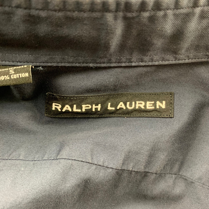 RALPH LAUREN Size S Navy Cotton Patch Pockets Long Sleeve Shirt