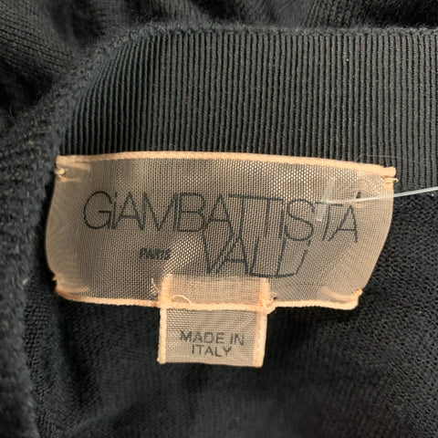GIAMBATTISTA VALLI Size S Black Cashmere 3/4 Sleeves Cardigan