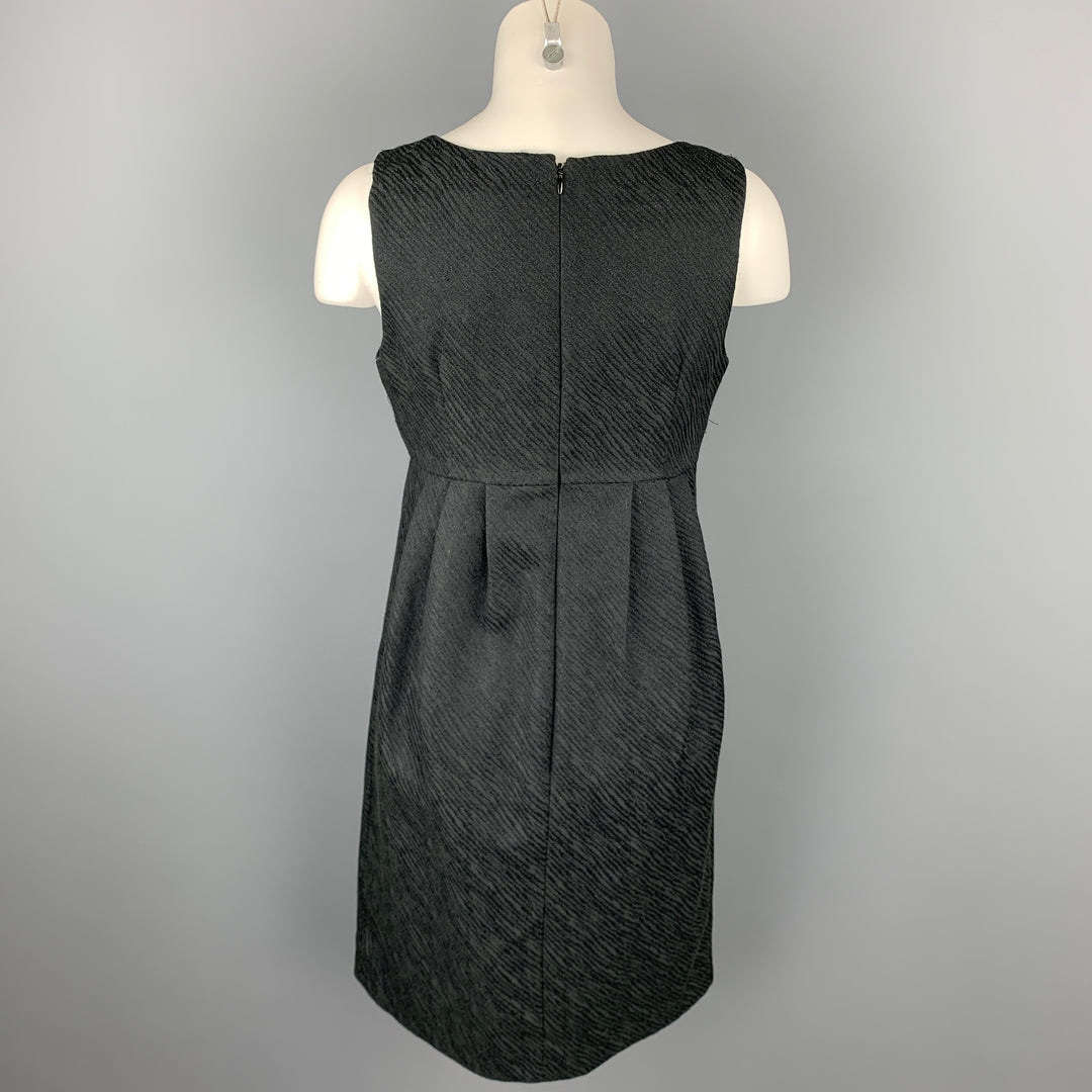 MICHAEL KORS Size 4 Black Woven Polyester Blend Empire Waist Dress