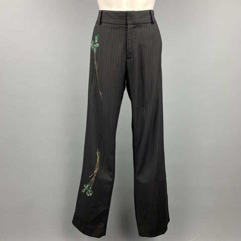 LIBERTINE Size S Black Crystal Embellishment Dress Pants