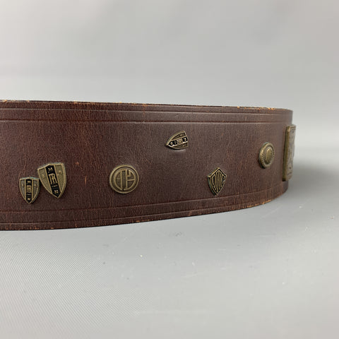 Vintage MATSUDA Monsieur Nicole Brown Leather Belt