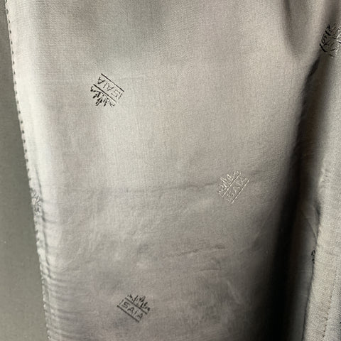 GIANLUCA ISAIA 46 Traje largo negro de lana lisa con solapa de muesca 40 x 36